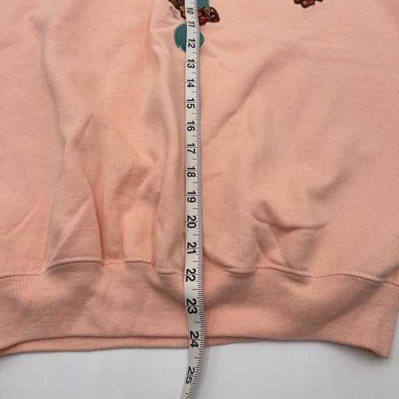 VTG Hanes Peach Embroidered Floral Crewneck Sweater USA Womens *READ* - Picture 9 of 12